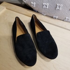 J Crew - Black - Leather - Suede - Slip On Loafer - 7.5